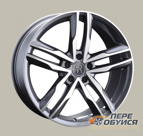 Диски Replica Audi 34, цвет Серый с серебристой лицевой поверхн.
