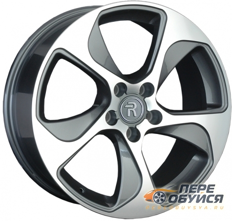 Диски Replica Audi 76, цвет Серый с серебристой лицевой поверхн.