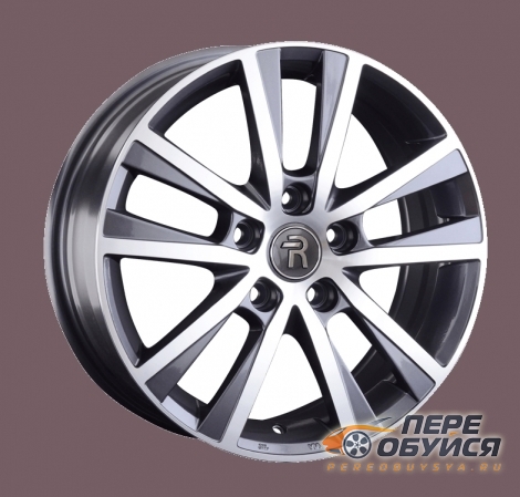 Диски Replica Volkswagen 96, цвет Серый с серебристой лицевой поверхн.