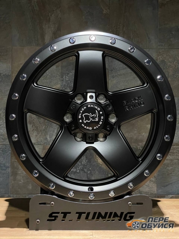 Диски Replica ST Black Rhino, цвет Matt Black Chrome Rivets