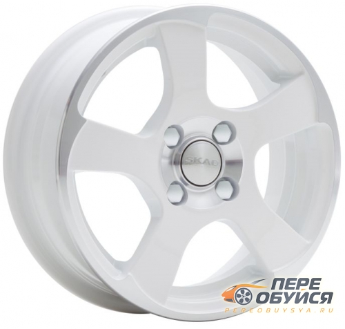 Диски СКАД Акула, цвет Алмаз белый