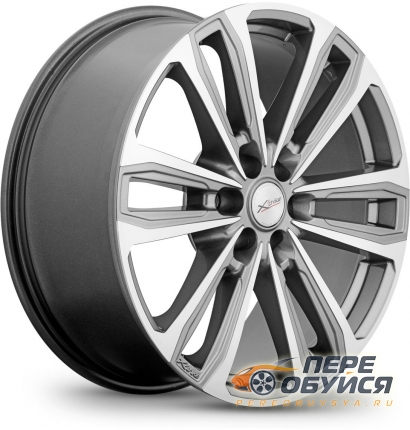 Диски X-trike X-142, цвет Темно-серый, с серебристой лицевой поверхностью